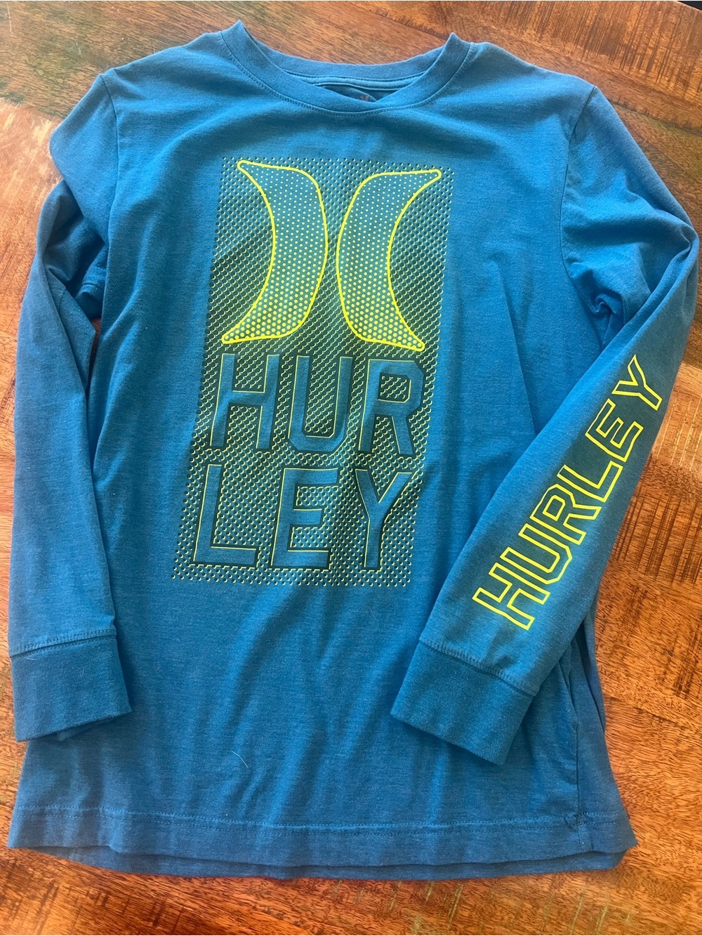 Hurley  Blue Long-Sleeve Logo Shirt youth XL
